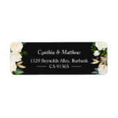 Rustic Romantic Ivory White Garden Floral Etiket (Voorkant)