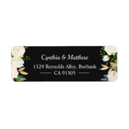 Rustic Romantic Ivory White Garden Floral Etiket