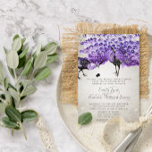 Rustic Romantic Mason Jar Paars Peacock Kaart