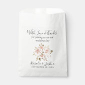 Rustic Romantic Rozen Garden Weddenschap Bedankt Bedankzakje (Voorkant)