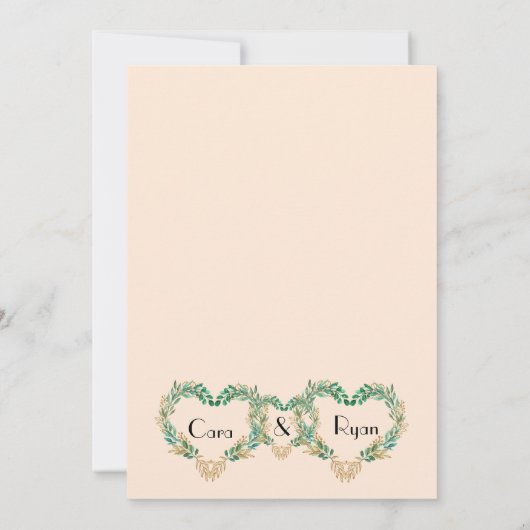 Rustic Romantic Script Wedding Bedankkaart (Achterkant)