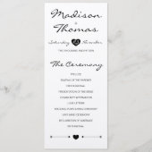 Rustic Romantic Wedding Programme on kraft paper Programmakaart (Voorkant)