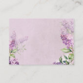Rustic Romantisch Paarse & Salie Kersengebloem Det Informatiekaartje (Achterkant)