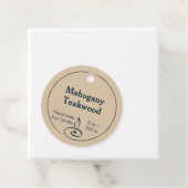 Rustic Ronde Sojakaars Hangtag Favor Bedankjes Labels (In situ)