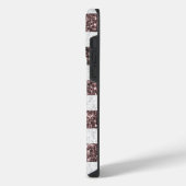 Rustic Rood Wit Blauw Glitters VS vlag Monogram iPhone Hoesje (Linkerkant)