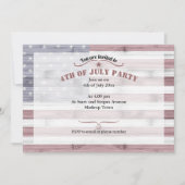 Rustic Rood Wit Blauw Hout VS vlag Amerika 4 Juli Kaart (Voorkant)