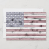 Rustic Rood Wit Blauw Hout VS vlag Amerika 4 Juli Kaart (Achterkant)