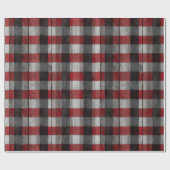 Rustic rood-wit geruit boerderij plaid patroon cadeaupapier (Vlak)