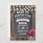 Rustic Roos Floral Jar Barn Wood 60th Birthday Kaart (Voorkant)