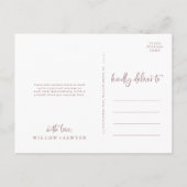 Rustic Roos Gold 3 Foto Collage Weddenschap Hartel Briefkaart (Achterkant)