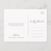 Rustic Roos Gold 4 Foto Collage Weddenschap Hartel Briefkaart (Achterkant)