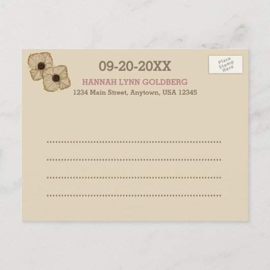 Rustic Roos Gold Bat Mitswa Bewaar de datum Aankondigingskaart (Achterkant)