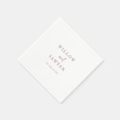 Rustic Roos Gold Script Wedding Napkins Servet (Hoek)