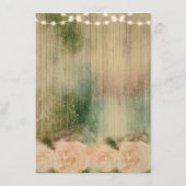 Rustic Roos Wedding Menu Kaart (Achterkant)