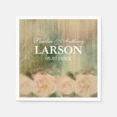 Rustic Roos Wedding Napkin Servetten (Voorkant)