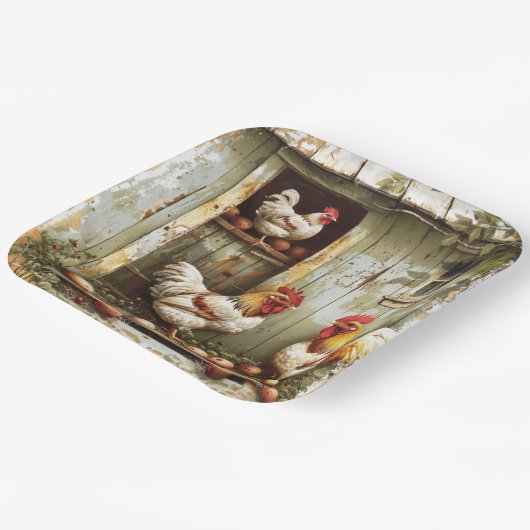 Rustic Roost Feest Papieren Bord (Gebogen)