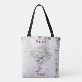 Rustic Rooster Brick Achtergrond Tas (Achterkant)