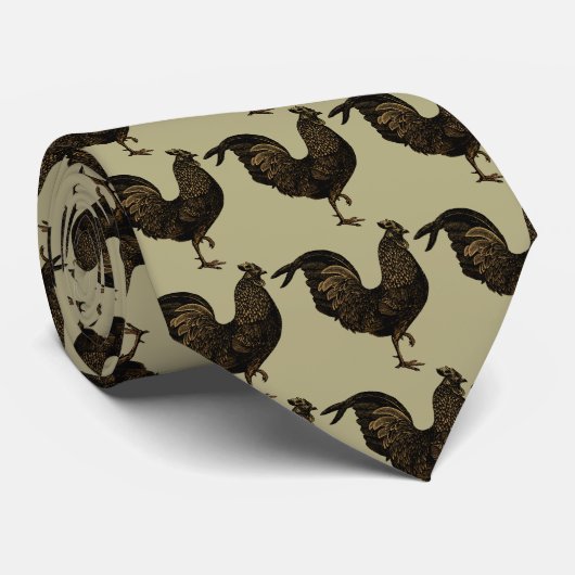 Rustic Rooster Chinees nieuwjaar 2017 Stropdas 2 (Opgerold)