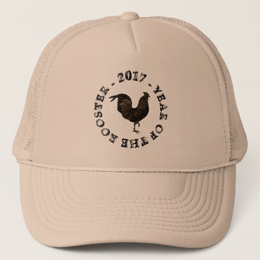  Rustic Rooster Chinees nieuwjaarsPet Trucker Pet (Voorkant)