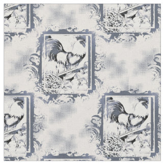 Rustic Rooster Cotton Fabric Stof