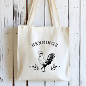 Rustic Rooster, gepersonaliseerd Tote Bag