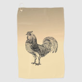 Rustic Rooster Golfhanddoek (Voorkant)
