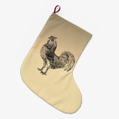 Rustic Rooster Grote Kerstsok (Voorkant (Hangend))