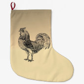 Rustic Rooster Grote Kerstsok (Voorkant)