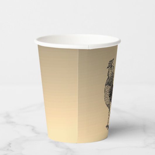 Rustic Rooster Papieren Bekers (Rechts)