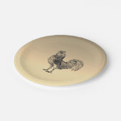Rustic Rooster Papieren Bordje (Gekanteld)