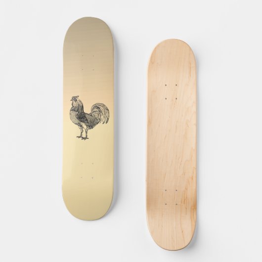Rustic Rooster Persoonlijk Skateboard (Voorkant)