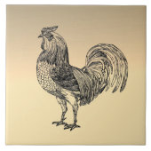 Rustic Rooster Tegeltje (Voorkant)