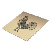 Rustic Rooster Tegeltje (Zijkant)
