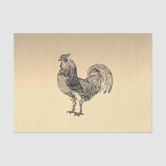 Rustic Rooster Tissuepapier (Voorkant)