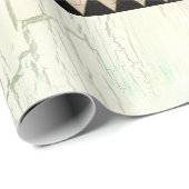 Rustic Rooster Waterverf Harlequin Wood Ontvlechti Cadeaupapier (Rol Hoek)