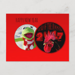 Rustic Rooster Year 2017 Add your image Feestdagenkaart
