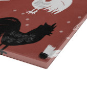 Rustic Roosters Boerderij Hand Drawn Pattern Snijplank (Hoek)