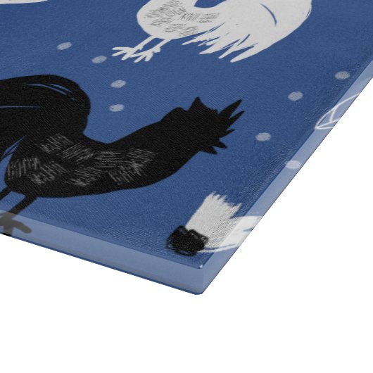 Rustic Roosters Boerderij Hand Drawn Pattern Snijplank (Hoek)