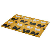 Rustic Roosters Boerderij Hand Drawn Pattern Snijplank (Hoek)
