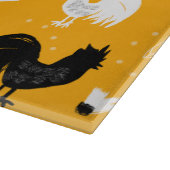 Rustic Roosters Boerderij Hand Drawn Pattern Snijplank (Hoek)