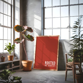 Rustic Rooted Christelijk Faith Quote Poster