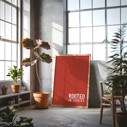 Rustic Rooted Christelijk Faith Quote Poster