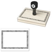 Rustic Rope Eenvoudig Rechthoekig 2x3 Lijst Rubberstempel (Gestempeld)