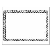 Rustic Rope Eenvoudig Rechthoekig 2x3 Lijst Rubberstempel (Afrduk)