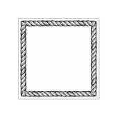 Rustic Rope Eenvoudige Vierkante Cartoon Lijst Rubberstempel (Afrduk)