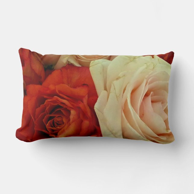 Rustic Rose Bouquet-LUMBAR SIERKUSSEN Kussen (Voorkant)