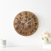 Rustic Rose Garden Wall Clock  Grote Klok (Huis)
