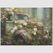 Rustic Rose Vine Truck Decoupage Tissuepapier (Voorkant)
