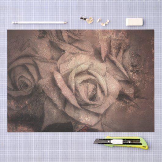 Rustic roses stylish tissuepapier (Craft)