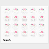 Rustic Roses Wedding Bedankt Sticker (Vel)